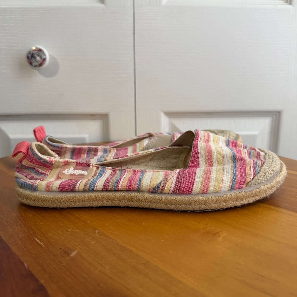 Sugar multicolor‎ striped espadrille size 6